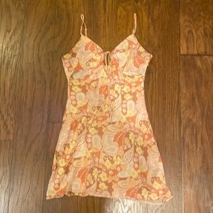 cotton candy la orange paisley mini dress